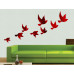 8 Flock Birds, mirror stickers for wall, acrylic mirror wall decor sticker, mirror stickers for wall, acrylic mirror wall decor sticker, wall mirror stickers, Acrylic Stickers, Wall Stickers for Hall Room, Bed Room, Kitchen. (Red)